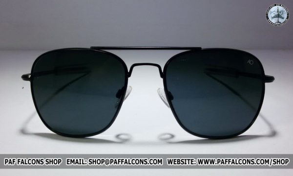AO American Optical Aviator Sunglasses Black Black