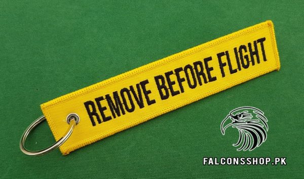 Remove Before Flight Keychain Yellow 1