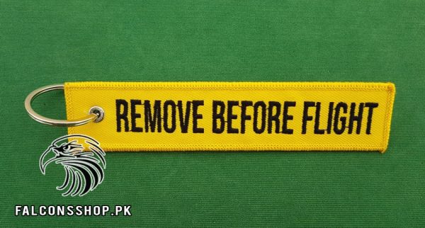 Remove Before Flight Keychain Yellow 2