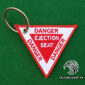 Danger Ejection Seat Aviation Keychain Red 1