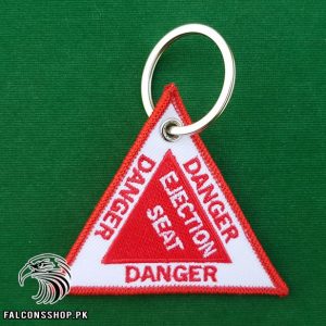 Danger Ejection Seat Aviation Keychain Red 2