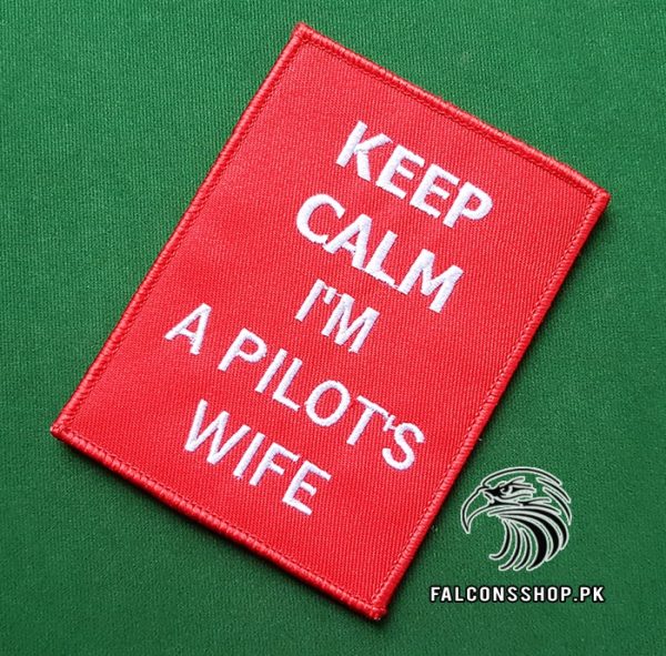 Keep Calm Im A Pilots Wife Patch 2