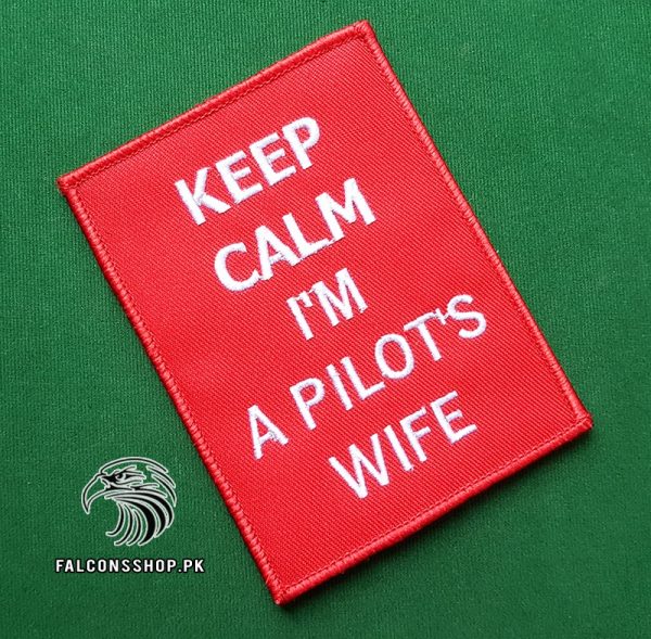 Keep Calm Im A Pilots Wife Patch 3