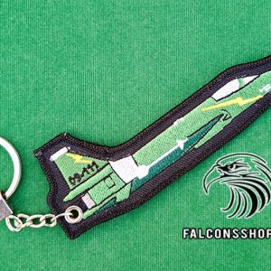 JF 17 Aircraft Embroidery Keychain Green 1