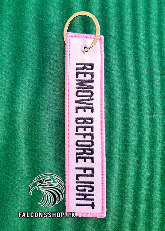 Remove Before Flight Keychain Pink 3