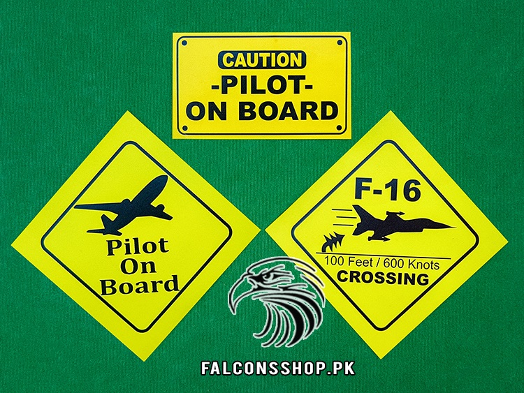 Package 5: Pilot On Board & F-16 Car Stickers