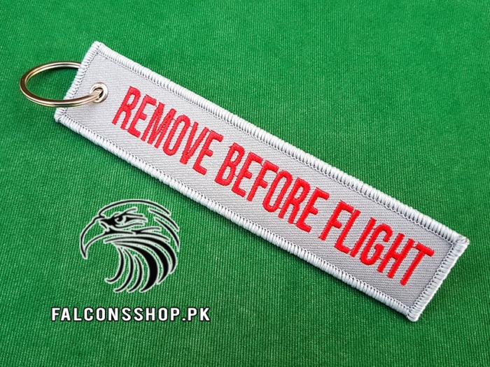 Remove Before Flight Keychain (Grey)