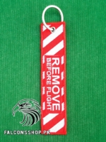 Remove Before Flight Keychain (Red-White)
