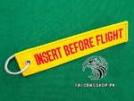 Insert Before Flight Keychain (Yellow)