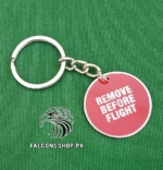 Remove Before Flight Metal Keychain (Red)