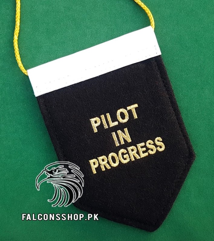 Pilot In Progress Car Mirror Hanging (Black)